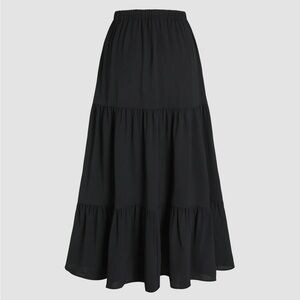 Elegant Black Maxi Skirt